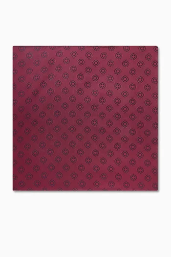 منديل جيب بنقشة ميدالية حرير