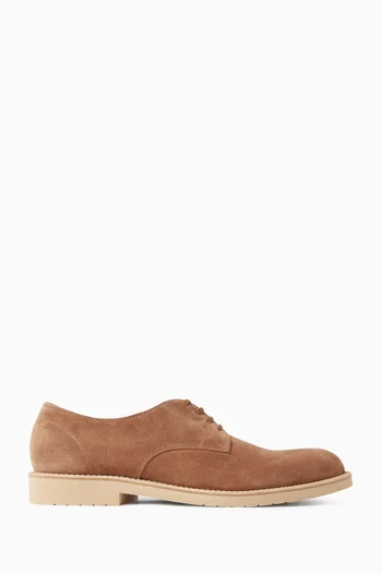 Lace-up Derby Shoes in Suede