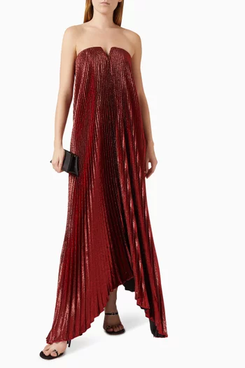 Black Tie Pleated Gown