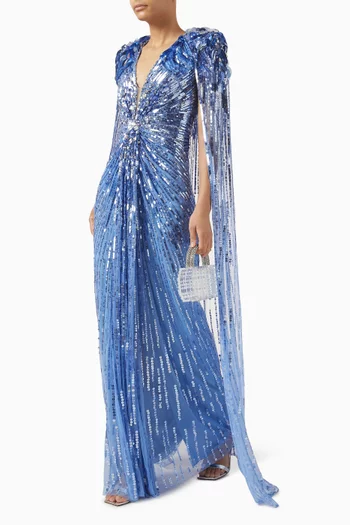 Goldfinger Sequin-embellished Gown