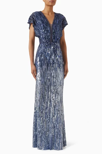 Dusk Sequin-embellished Gown