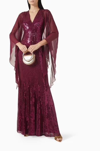 Lyrical Sequin-embellished Gown