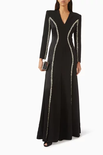 Ghost Orchid Embellished Gown