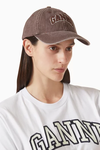 Logo-embroidered Cap in Cotton Canvas