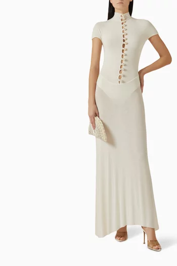 Mia Sheer Dress in Viscose Blend