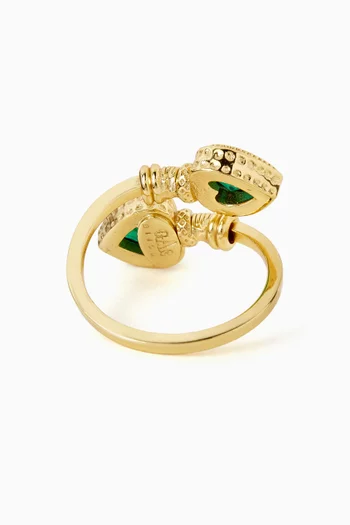 Duality Amore Ring in Gold-plated Metal