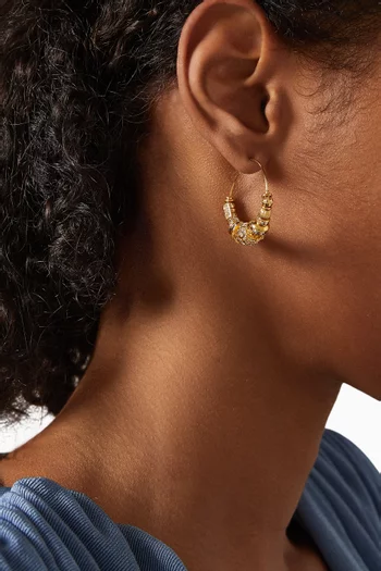 Creole Hoop Earrings in Gold-plated Metal