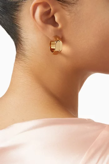 Mila Hoop Earrings in Gold-plated Metal