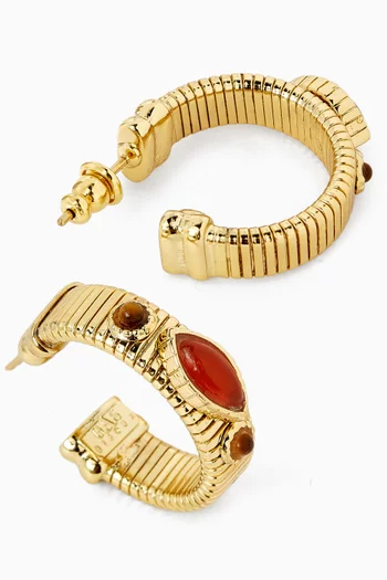 Strada Hoop Earrings in Gold-plated Metal