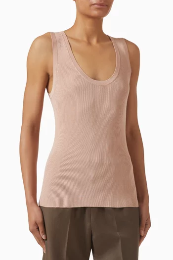Ribbed-knit Tank Top