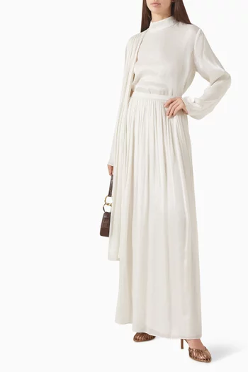 تنورة طويلة بكشكش