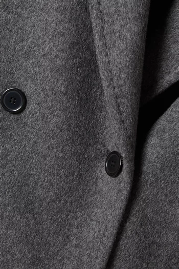 معطف دين بقصة فضفاضة صوف مارينو