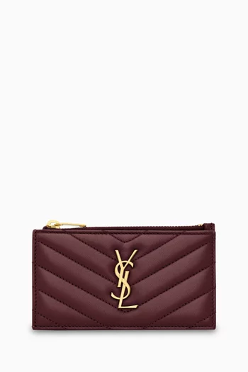 حافظة بطاقات كاساندر فراجمنتس بسحّاب جلد مبطن