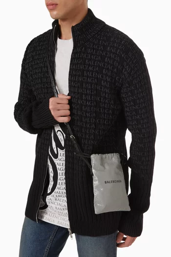 Shopper Phone Holder in Arena Lambskin