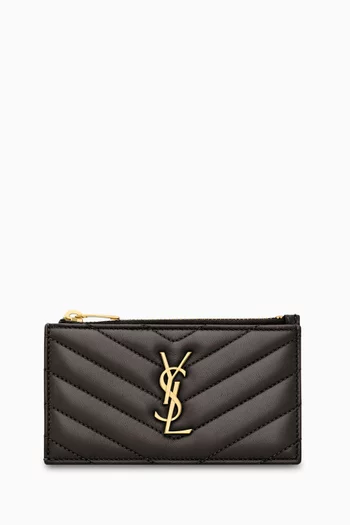 حافظة بطاقات كاساندر فراجمنتس بسحّاب جلد مبطن