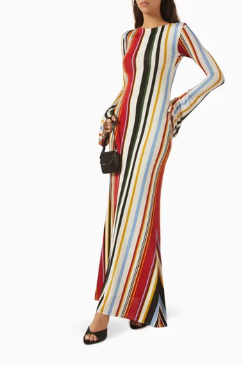 Amay Striped Dress in Viscose Blend