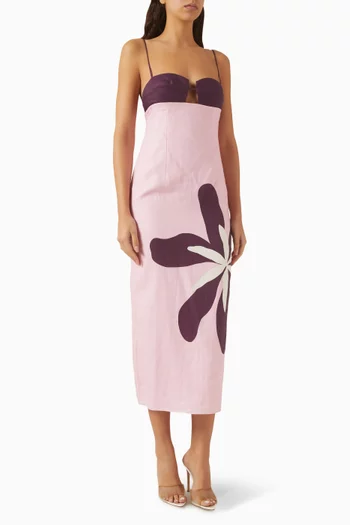 Firenze Low-back Dress in Linen