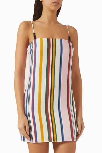 Ancona Striped Dress in Linen