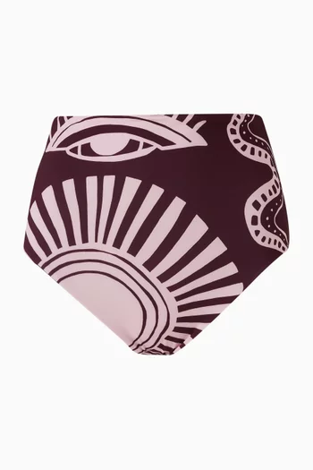 قطعة بيكيني سفلية إليسا بخصر مرتفع