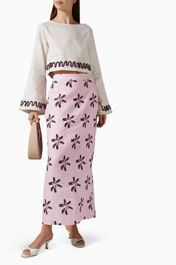 Clavel Embroidered Top