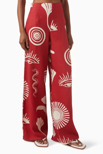 Toya Wide-leg Pants in Linen