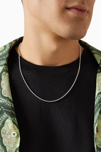 Ball Chain Necklace in Sterling Silver