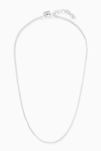 Ball Chain Necklace in Sterling Silver