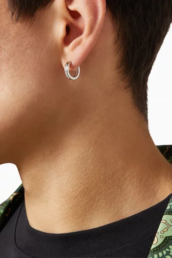 Centre Hoop Single Earring in Sterling Silver