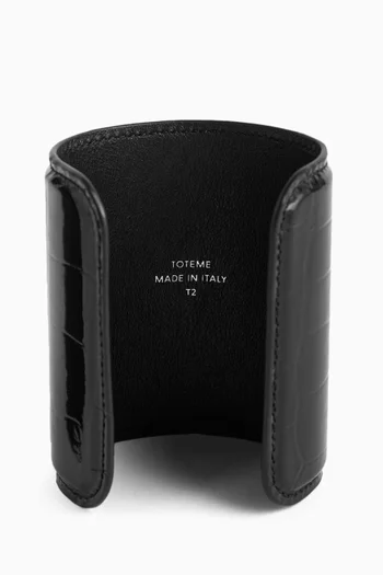 Long Croc-embossed Cuff
