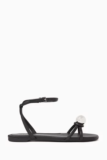 Harmony Flat Sandals in Leather