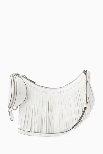 Duo Fringe Crossbody Bag in Leather