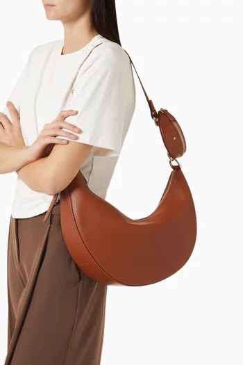 Large Duo Bag in Pebbled Leather