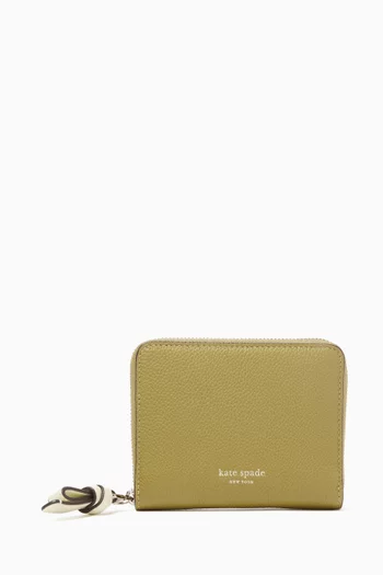 Small Loop Zip Wallet in Leather