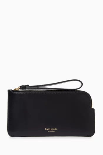 Zip Wrislet Pouch in Leather