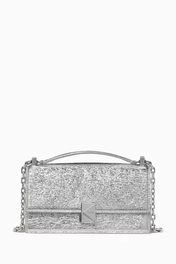 حقيبة كروس ديكو ميني بغطاء قلاب وسلسلة جلد لامع