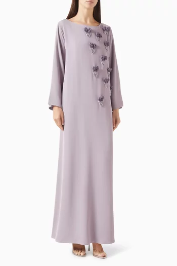 Embellished Kaftan in Crepe