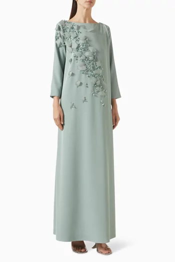Embellished Kaftan in Crepe