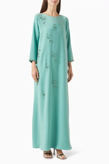 Embellished Kaftan in Crepe