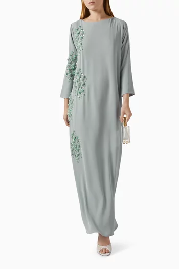 Embellished Kaftan in Crepe