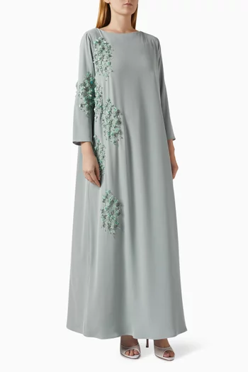 Embellished Kaftan in Crepe