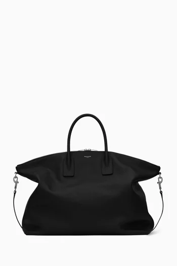 Bowling Tote Bag in Grained Leather