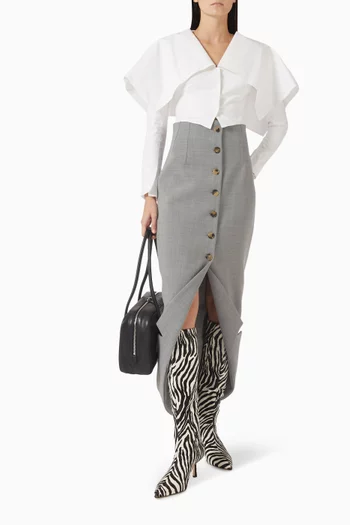 Crop Cape-collar Jacket