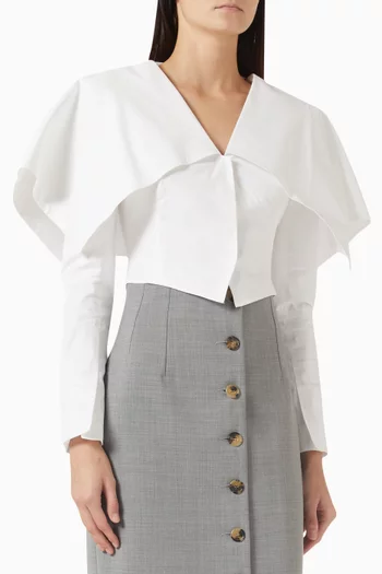 Crop Cape-collar Jacket