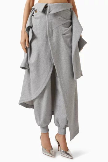 Asymmetric Sweatpants in Jersey