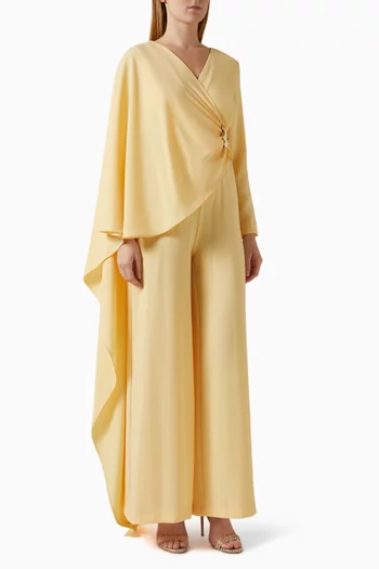 جمبسوت بكاب وفتحة رقبة على شكل حرف V‏