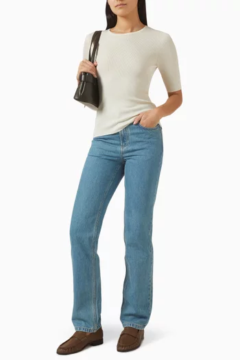 سترة منسوجة من مزيج صوف مضلع