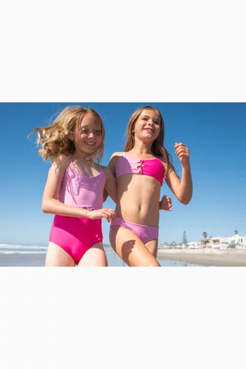 لباس سباحة قطعة واحدة كامي بفتحات 