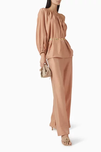 Chain Off-shoulder Blouse