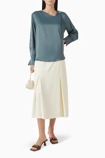 Hardware-detail Blouse in Satin