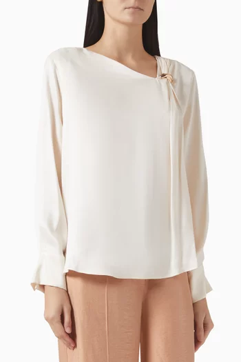 Hardware-detail Blouse in Satin